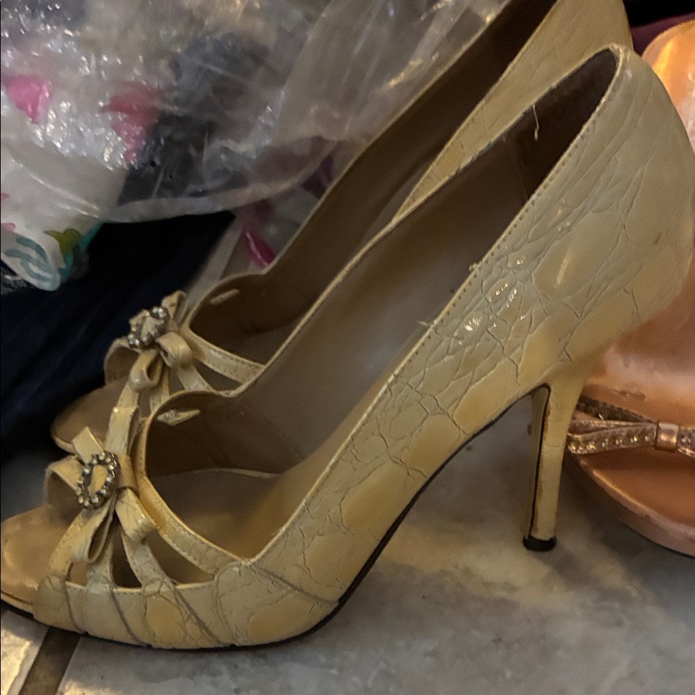 Elegant Yellow High Heels